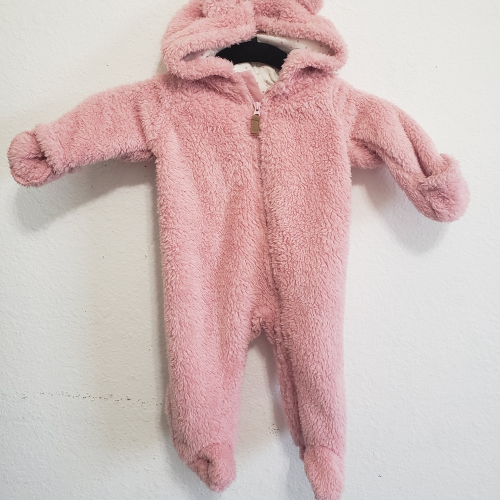 Carters Pink Warm Onesie Winter NWOT size 6 months